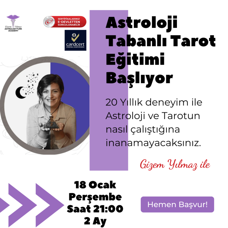 Astroloji Tabanlı Tarot Eğitim Sınıfı – Ermiş ( 18 Ocak Perşembe)