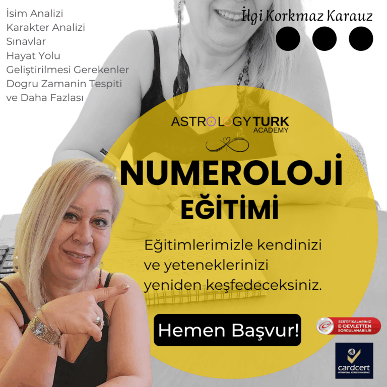 Numeroloji Eğitimi – 10 Ağustos Pazar (Temel ve Orta Seviye)