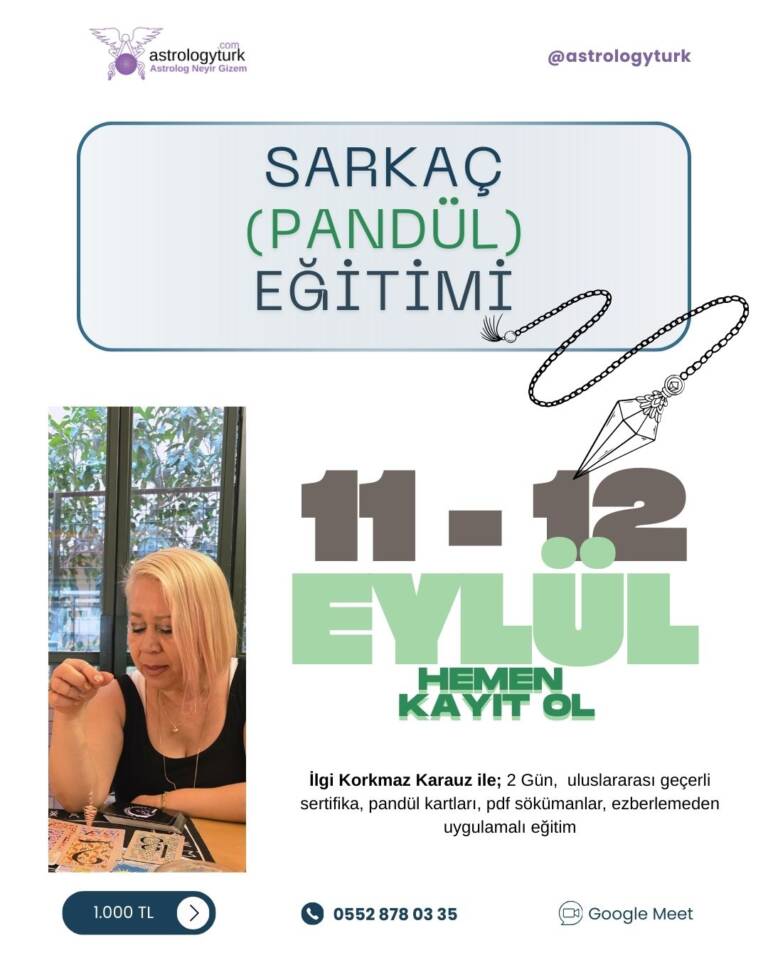 Sarkaç (Pandül) Eğitimi 11 – 12 Eylül 2025
