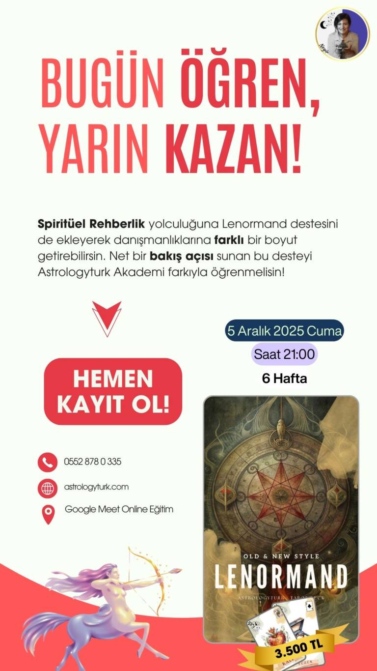Lenormand Tarot Eğitimi – 5 Aralık 2025