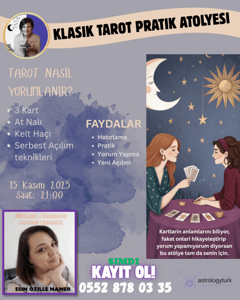 Klasik Tarot Pratik Atölyesi (15 Kasım 2025)