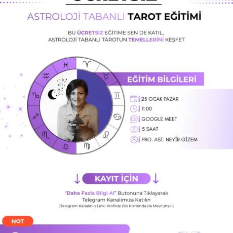 ÜCRETSİZ ASTROLOJİ TABANLI TAROT EĞİTİMİ OCAK 2026