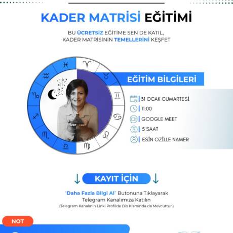 ÜCRETSİZ KADERİN MATRİKSİ EĞİTİMİ ŞUBAT 2026